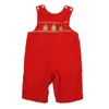 Velani Classics Boys Red Christmas Tree Romper In Red