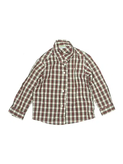 Pre-owned Velani Classics Kids' Long Sleeve Button Down Shirt In Brown