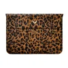 Velante Black / Yellow / Orange Goat Leather Macbook Laptop Cover - Gold In Black/yellow/orange