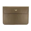 Velante Brown Macbook Laptop Cover, Calf Leather, Alligator Texture, Terre In Brown