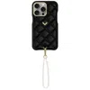 Velante Calf Leather Phone Case, Kanda Texture, Oyster Edition, Gold, Mystery Black In Black