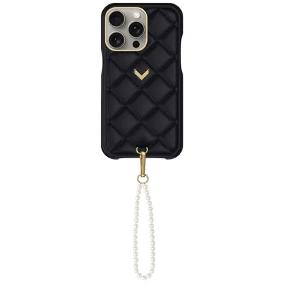 Velante Calf Leather Phone Case, Kanda Texture, Oyster Edtion, Gold, Night Blue