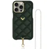 Velante Calf Leather Phone Case, Kanda Texture, Purity Edition, Gold, British Green In Green