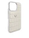 Velante Crocodile-effect Iphone 16 Pro Max Case In White