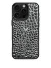 Velante Crocodile-texture Iphone 16 Pro Phone Case In Black