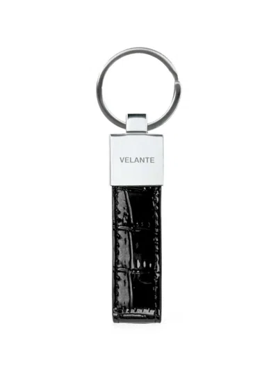 Velante Leather Keyring In Neutral