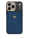 Velante Montserrat Iphone 17 Pro Max Saffiano-leather Phone Case In Blue