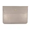 Velante Neutrals / White Macbook Laptop Cover, Calf Leather, Alligator Texture, Pearl White In White