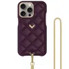 Velante Pink / Purple Calf Leather Phone Case, Kanda Texture, On The Go Edition, Gold, Royal Purple In Pink/purple