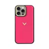 Velante Pink / Purple Calf Leather Phone Case, Saffiano Texture, Gold - Strawberry In Pink/purple