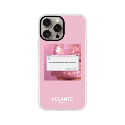 Velante Pink / Purple / White Graphic Phone Case - Delete Feelings In Pink/purple/white