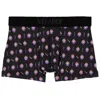Velarof Men's Black Damask Power Boxer Brief In Black