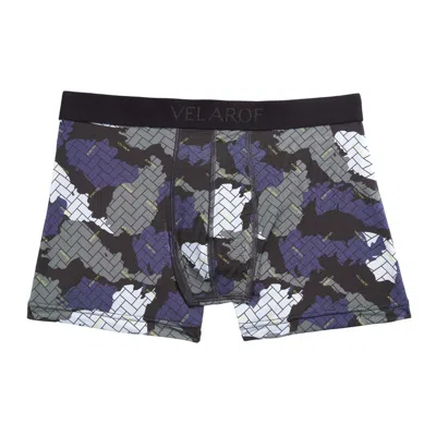 Velarof Men's Green Camouflage Lake Boxer Brief