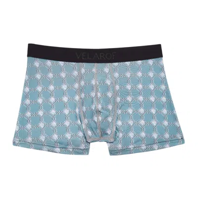 Velarof Men's Twisted Soroban Seafoam Green Boxer Brief