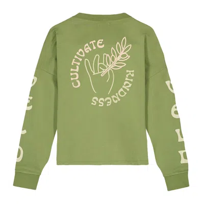 Veld Women's Green Vondel Cultivate Kindness Long Sleeve T-shirt