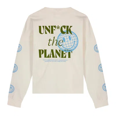 Veld Women's Neutrals Vondel Earth Lovers Long Sleeve T-shirt In Cream In Multi