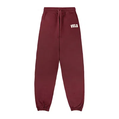 Veld Women's Silverlake Varsity Sweatpant In Red In Burgundy