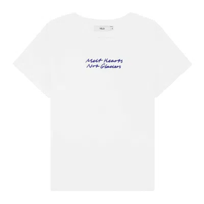 Veld Women's White Pasadena Melt Hearts Baby Tee