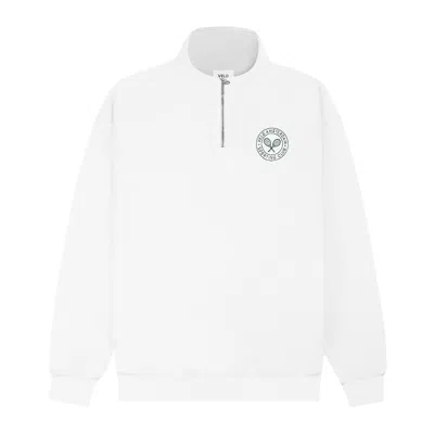 Veld Women's White Runyon Sporting Club Quarter-zip