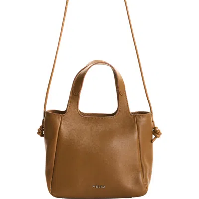 Velez Ailana Leather Crossbody Bag In Brown