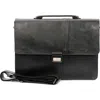Shop Velez Aperto Leather Laptop Bag For Men In Black