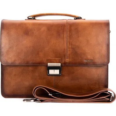 Velez Aperto Leather Laptop Bag For Men In Brown