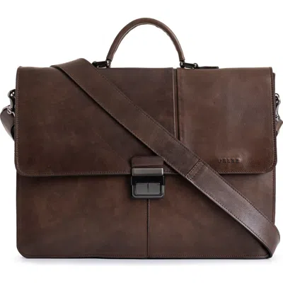Velez Aperto Leather Laptop Bag For Men In Dark Brown