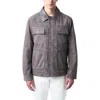 Velez Aron Suede Jacket For Men With Lea In Grey