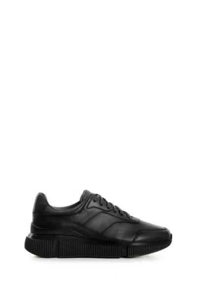 Velez Bikal Leather Sneakers With Casual Silhouette In Black
