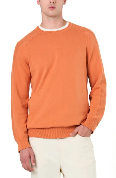 Velez Cotton Knit Sweater With Raglan Sleeves In Orange