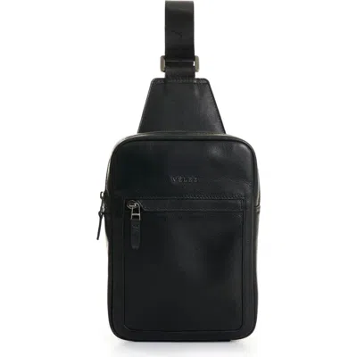 Velez Full Grain Leather Crossbody Bag Sling Shoulder Bags In Black