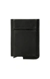 Velez Leather Mini Wallet Document Holde In Black