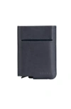 Velez Leather Mini Wallet Document Holder In Gray