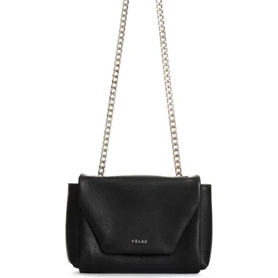 Velez Lili Leather Bowling  With Chain In Black