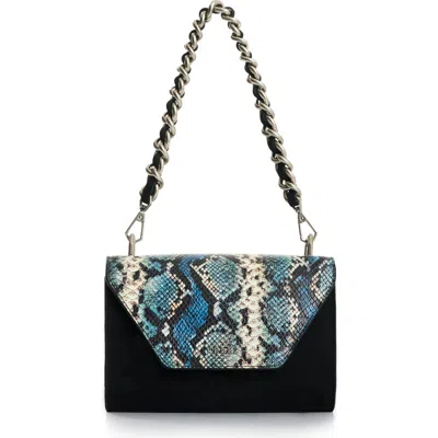 Velez Lili Two Foil Leather Crossbody Bag In Blue
