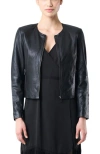 Velez Rider Leather Jacket For Women In Black