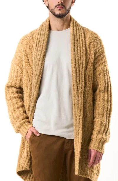 Velez Selva Ribbed Cardigan In Brown