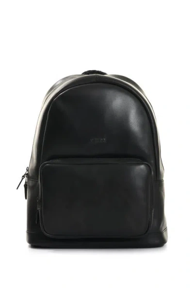 Velez Smooth Leather Backpack With Vintage Effect In Black