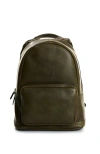 Velez Smooth Leather Backpack With Vintage Effect In Green