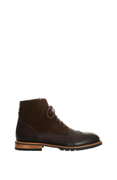 Velez Suede And Smooth Leather Boots In Brown
