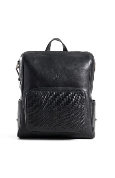 Velez Top Grain Leather Mini Backpack For Women Small Shoulder Bag Purse In Black