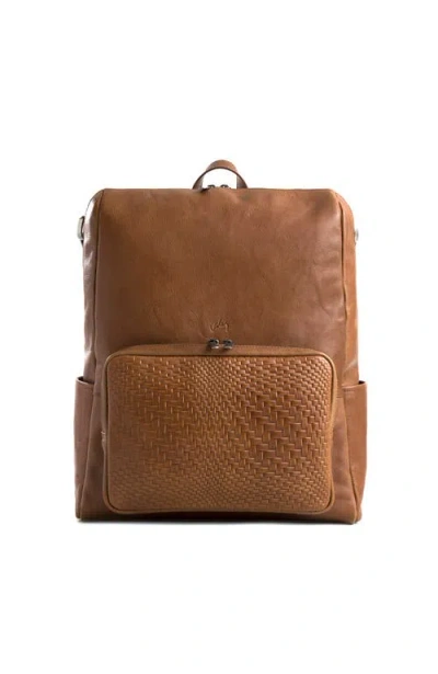 Velez Top Grain Leather Mini Backpack For Women Small Shoulder Bag Purse In Brown