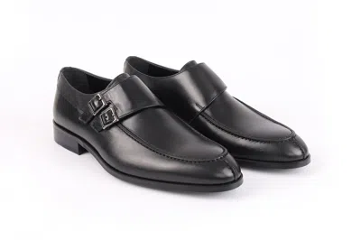 Vella Pais Arlington Double Monk Dress Shoes In Black