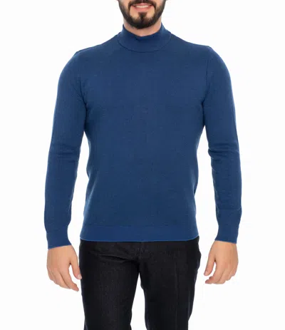 Vella Pais Atlantis Mock Turtleneck Sweater In Blue