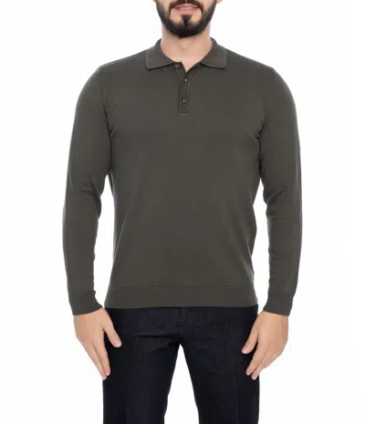 Vella Pais Auburn Polo Sweater In Green