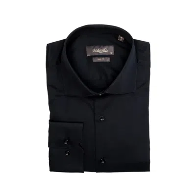 Vella Pais Birchberry Slim Fit Cotton Shirt In Black
