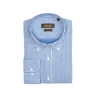 Vella Pais Celtic Slim Fit Cotton Shirt In Blue
