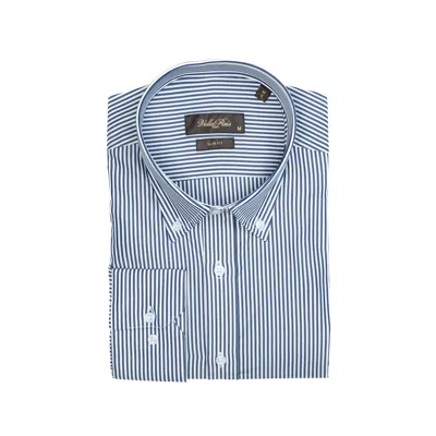 Vella Pais Cosmos Slim Fit Cotton Shirt In Blue