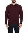 Vella Pais Decatur Quarter Zip Polo Shirt In Red