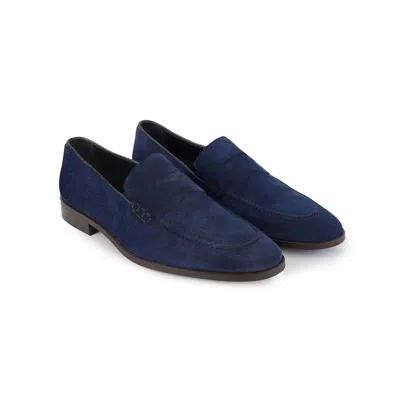 Vella Pais Ganado Penny Loafers In Blue